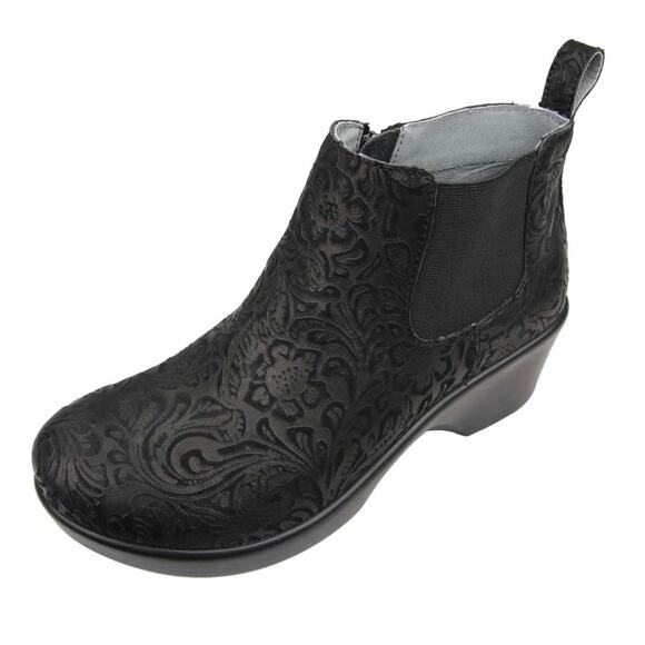 Alegria Eve-431 Paisley Women's 36 / US 6 Black Leather Comfort Boot - Picture 1 of 9